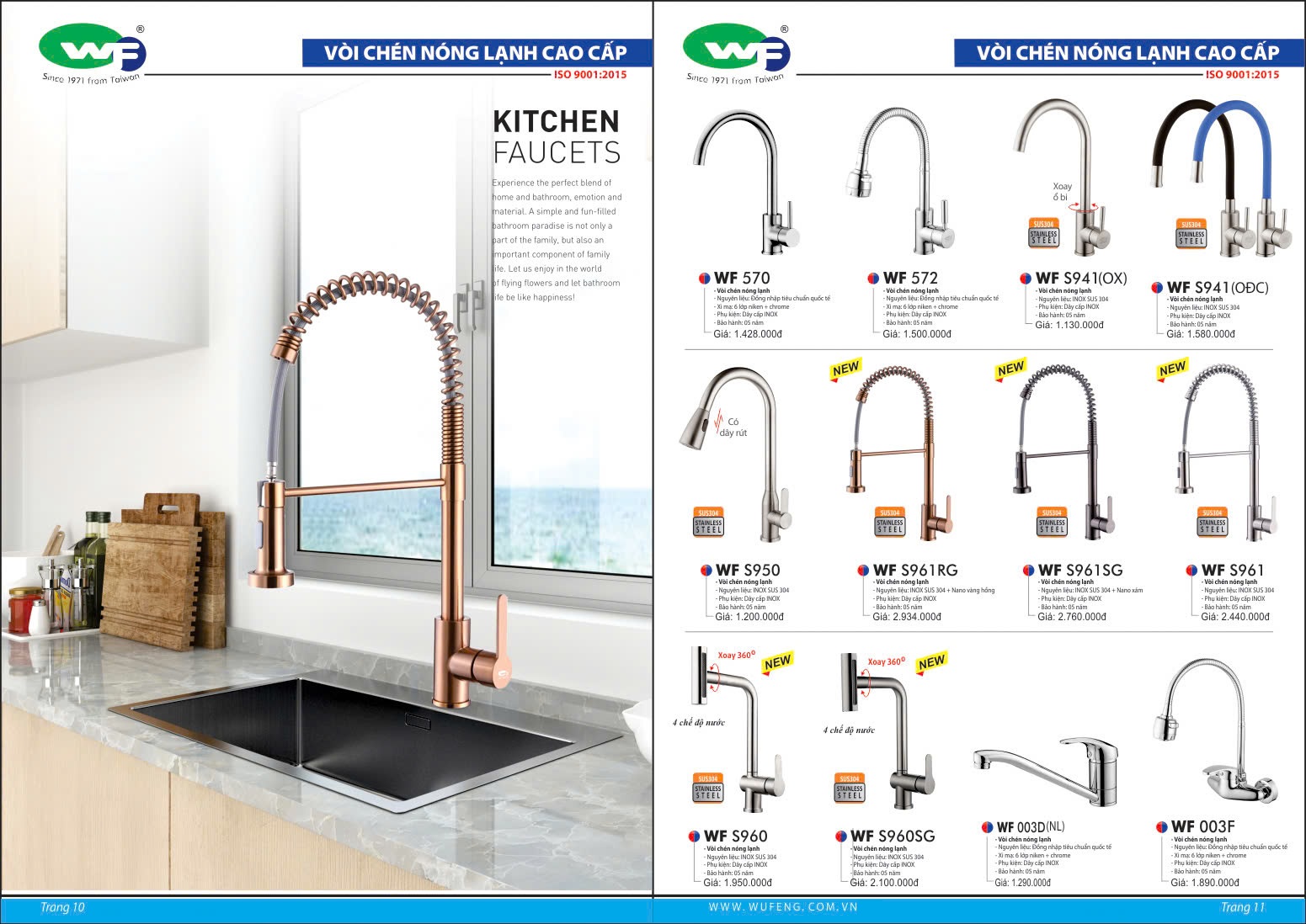 Catalogue và Bảng giá Sen vòi WUFENG mới nhất  2025 - 2026 /Page 7